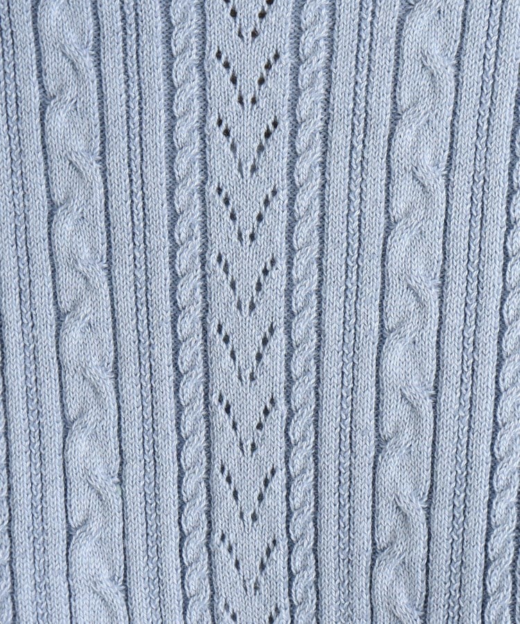 グローブ(grove)の柄編み袖口釦プルオーバー4