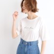 グローブ(grove)の【洗える／UVカット／接触冷感】5分袖ロゴTシャツ1