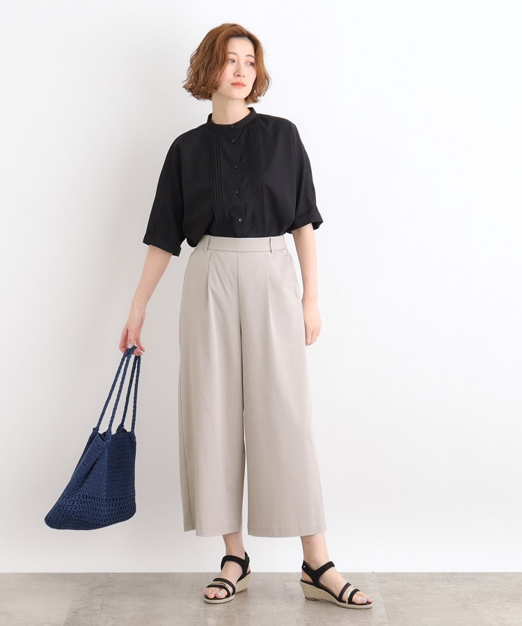 接触冷感・多サイズ>サマーハイパーストレッチクロップドワイド 接触冷感・多サイズ>サマーハイパーストレッチクロップドワイド