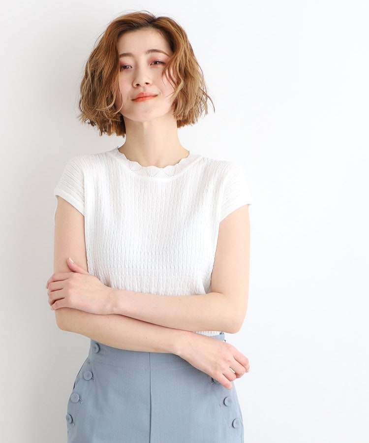 マメクロゴウチ 美品 24FW スリーブレストップ ニット 薄手