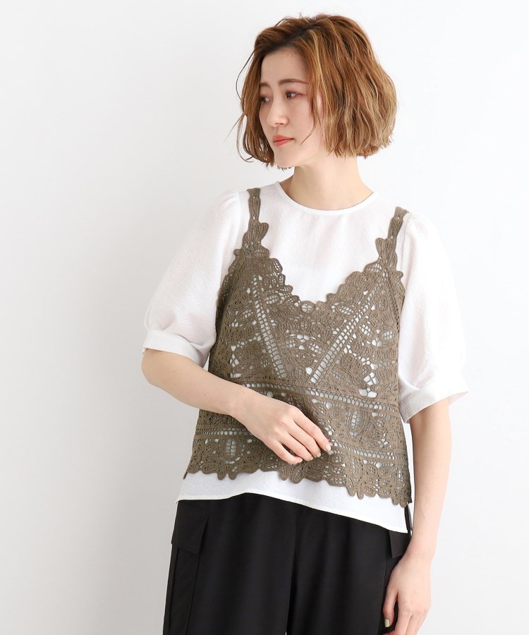 刺繍ビスチェ×ブラウスSET（トップス＋インナーセット） | grove