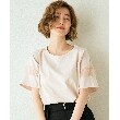 グローブ(grove)の【嬉しい多機能】COTTON USA 袖シアーTシャツ ピンクベージュ(053)