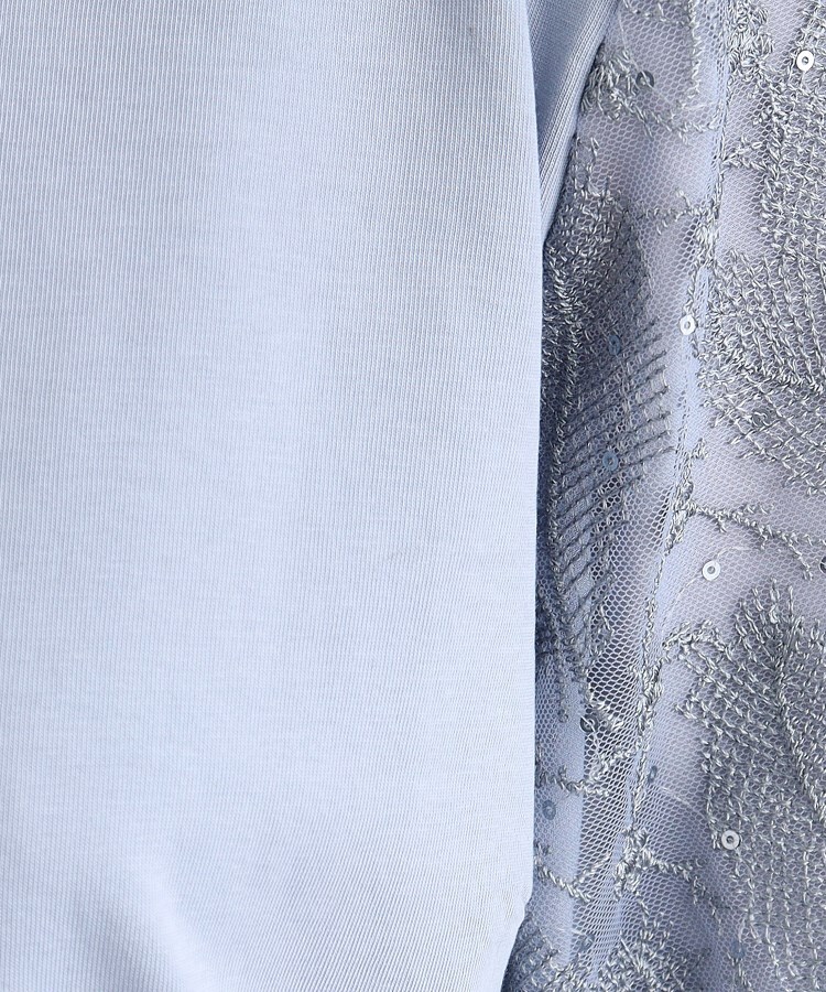 グローブ(grove)の【UVカット/接触冷感】スパンコールチュール刺繍袖プルオーバー8