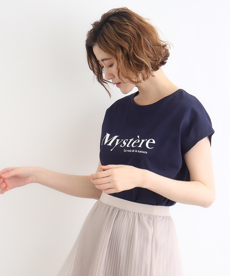 グローブ(grove)の＜接触冷感・UVカット・ご自宅で洗える＞ロゴプリントフレンチTシャツ5