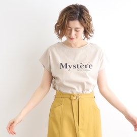 グローブ(grove)の＜接触冷感・UVカット・ご自宅で洗える＞ロゴプリントフレンチTシャツ