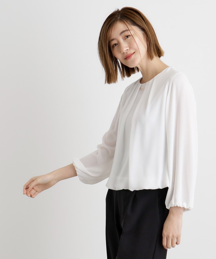 シフォンジョーゼットタックブラウス（シャツ・ブラウス