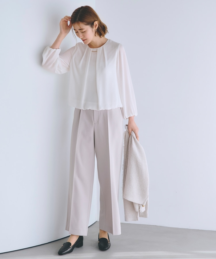 シフォンジョーゼットタックブラウス(シャツ・ブラウス シフォンジョーゼットタックブラウス(シャツ・ブラウス