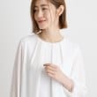 グローブ(grove)のシフォンジョーゼットタックブラウス7