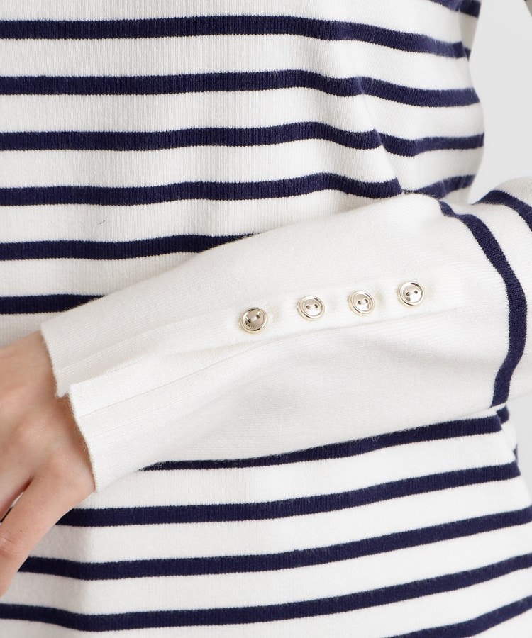 グローブ(grove)の総針袖口金ボタンニットロンT19