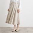 グローブ(grove)のベルト付きラメツイルフレアスカート1