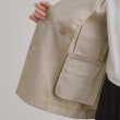 グローブ(grove)の【洗える】リネンライクダブルジャケット19