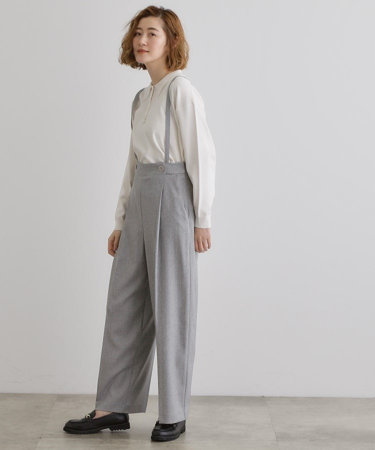 グローブ(grove)の2WAYショルダーストラップワイドパンツ5