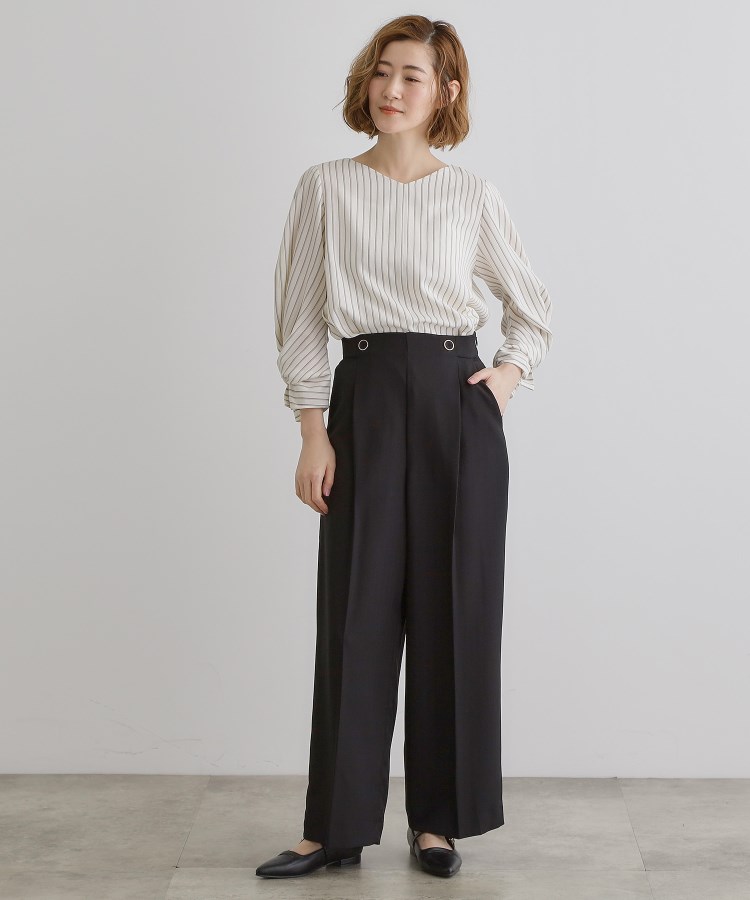 グローブ(grove)の2WAYショルダーストラップワイドパンツ9