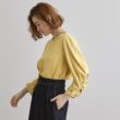 グローブ(grove)の【毎日着たい】麻調メッシュ袖コンシャスブラウス7