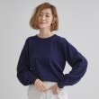 グローブ(grove)の袖コード刺繍ニットプルオーバー ネイビー(094)
