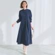 グローブ(grove)のヘリテージフレアシャツワンピース ネイビー(394)