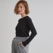 グローブ(grove)のシャーリング風ジャカードクルーネックプルオーバー5