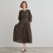 グローブ(grove)の麻調メッシュラグランスリーブワンピース3
