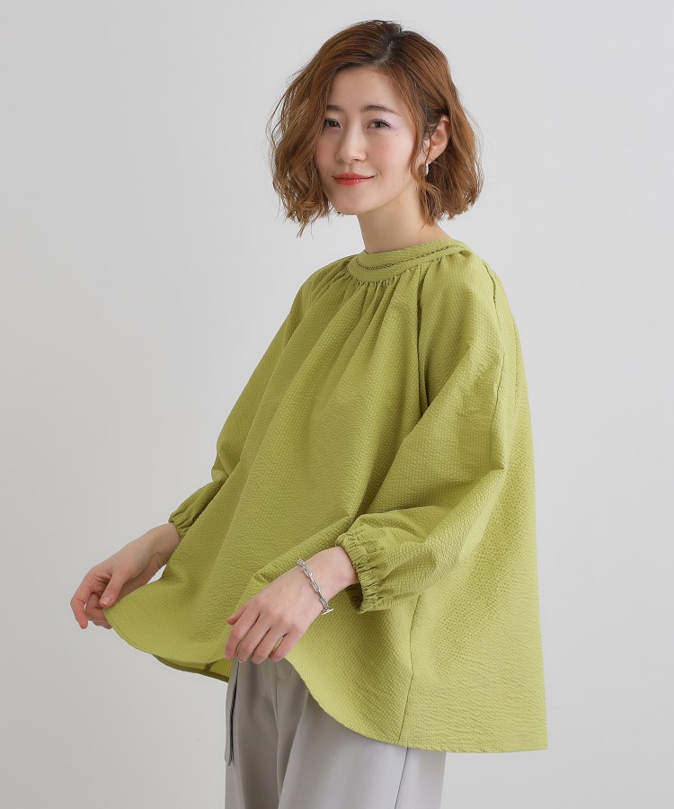 グローブ(grove)の2WAYサッカースモックブラウス16