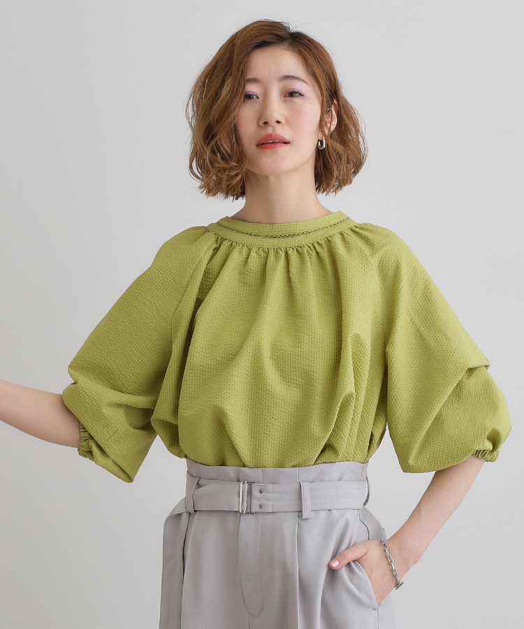 グローブ(grove)の2WAYサッカースモックブラウス18