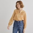 グローブ(grove)のスモッキングタックスキッパーブラウス イエロー(032)