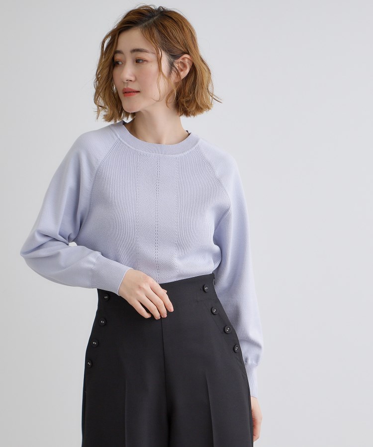 グローブ(grove)の畦編みクルーネックニット22