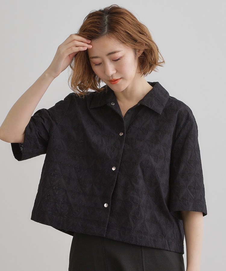 グローブ(grove)の刺繍レースショートジャケット6