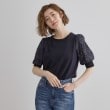 グローブ(grove)のほんのり透ける抜け感がポイント！袖刺繍5分袖プルオーバー14