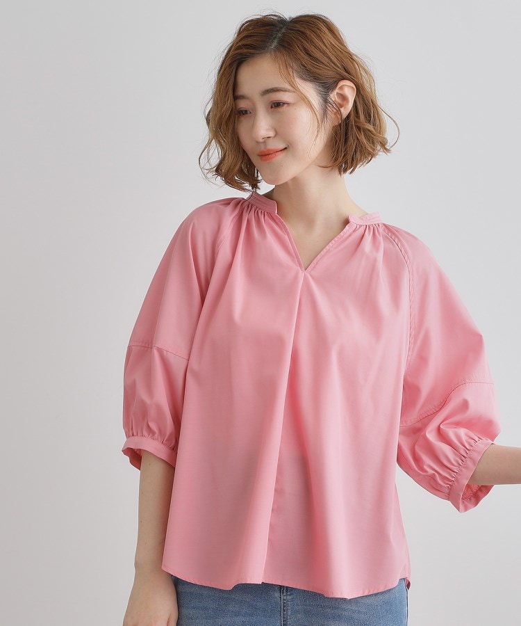 グローブ(grove)の【夏に嬉しい機能付き】ランタンスリーブシャツブラウス5