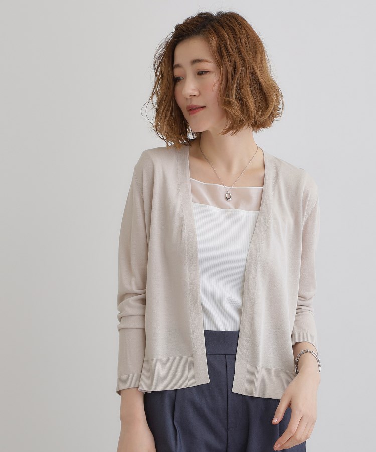グローブ(grove)の【接触冷感/UVカットetc】夏に嬉しい機能付き！ベーシックショートカーディガン18