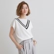 グローブ(grove)の繊細な透かし編みが上品な大人のチルデンニット2