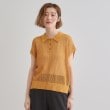 グローブ(grove)の取り入れるだけで旬顔 メッシュ編みポロニット11