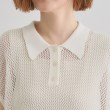 グローブ(grove)の取り入れるだけで旬顔 メッシュ編みポロニット18