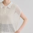 グローブ(grove)の取り入れるだけで旬顔 メッシュ編みポロニット19