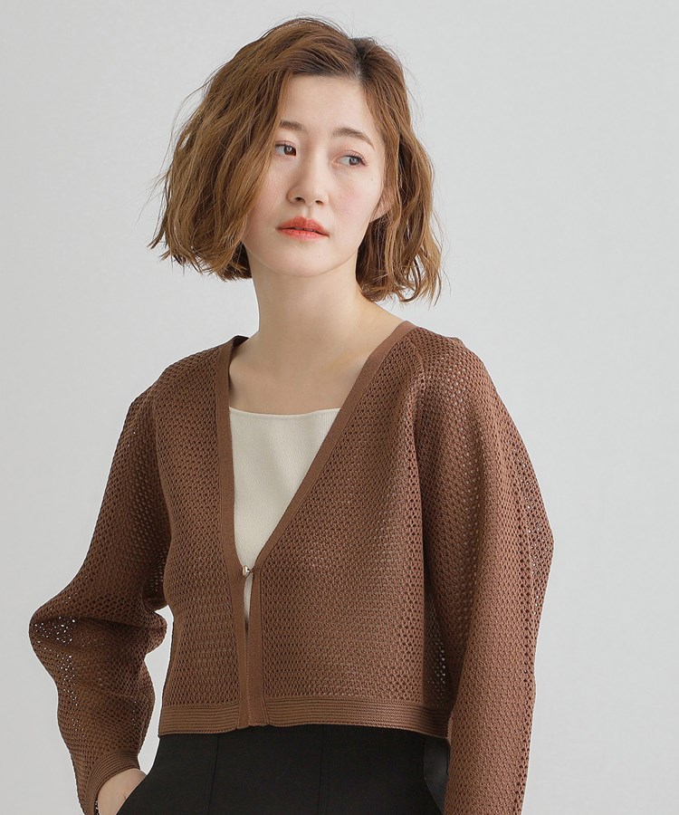 グローブ(grove)のワイドスリーブメッシュカーディガン9