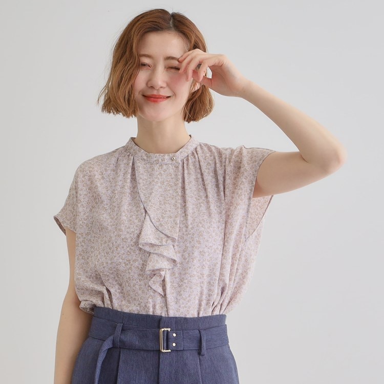 グローブ(grove)のフロントラッフルフリルブラウス シャツ・ブラウス