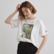 グローブ(grove)の【コラボITEM】DILIGENCE PARLOUR フォトベーシックTシャツ イエロー・ブルー系フラワー(103)