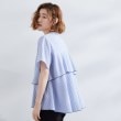 グローブ(grove)の【360°抜かりない】ストライプアソートバックフレアブラウス ブルー(393)
