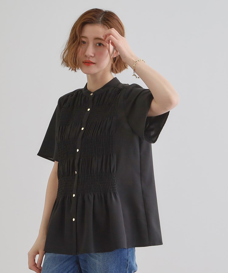 グローブ(grove)の大人の抜け感シアースラブシャーリングブラウス5