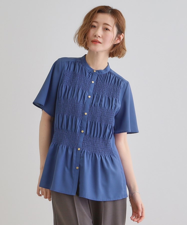 大人の抜け感シアースラブシャーリングブラウス(シャツ 大人の抜け感シアースラブシャーリングブラウス(シャツ