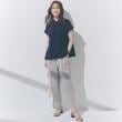 グローブ(grove)の【洗える・シワになりにくい】麻調センタープレスワイドパンツ4