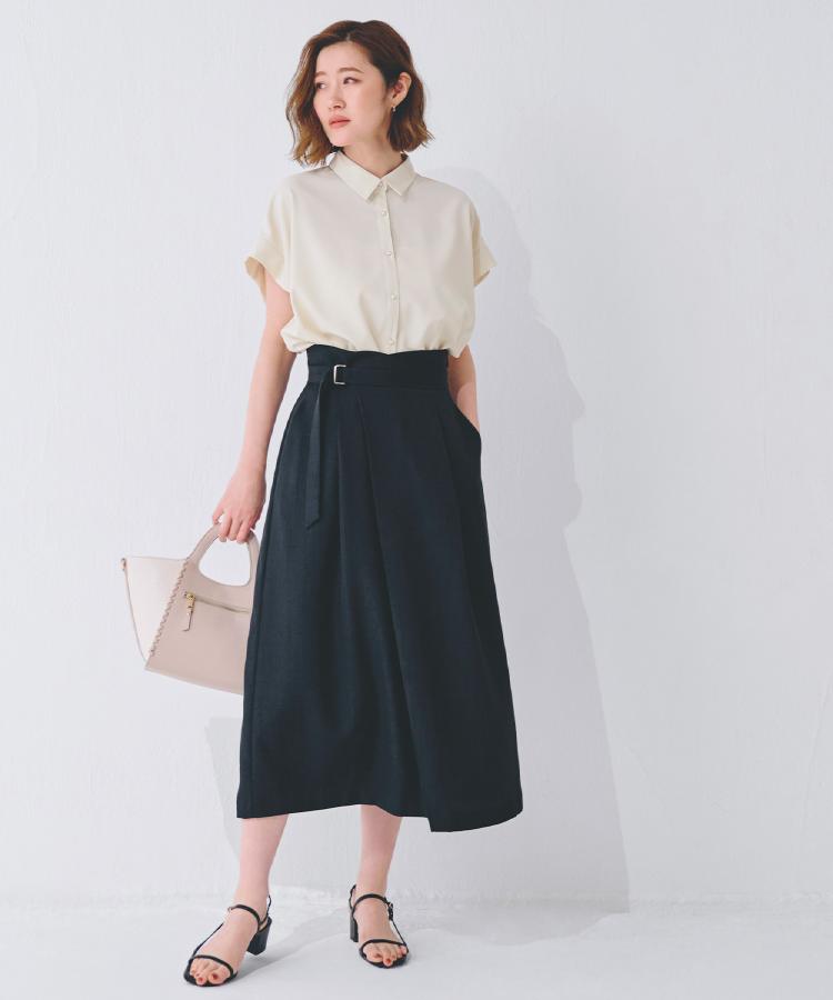 グローブ(grove)の【雑誌掲載】お手入れ楽ちんが嬉しい機能付き！大人のキレイとろみシャツ4