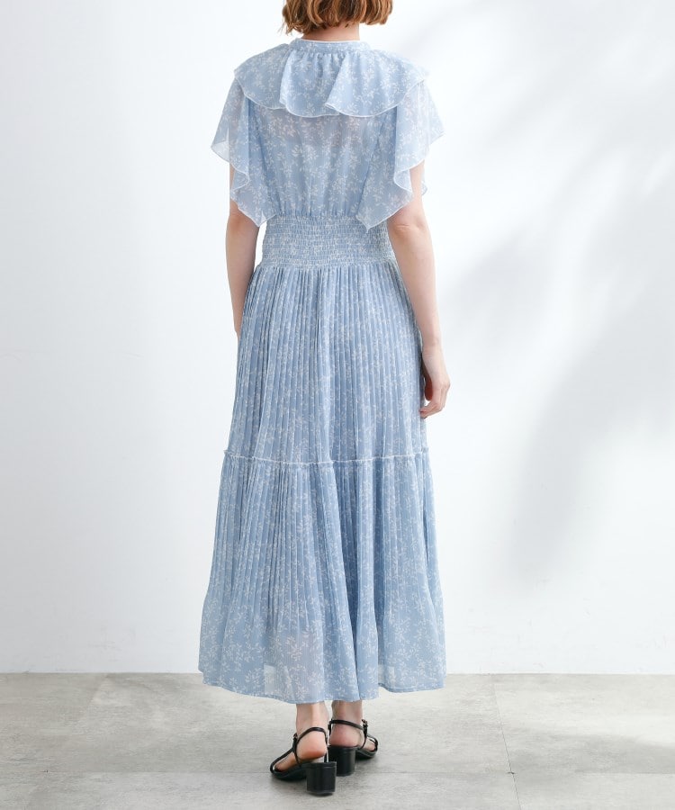 グローブ(grove)の夏の主役シフォンプリントプリーツワンピース19