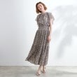 グローブ(grove)の夏の主役シフォンプリントプリーツワンピース トープ(154)
