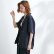 グローブ(grove)の軽やかに羽織れて、きちんと見え ハーフスリーブテーラードジャケット12