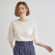 グローブ(grove)の【嬉しい機能付き】やわらかドライタッチシアーフレアスリーブニット1
