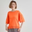 グローブ(grove)の【嬉しい機能付き】やわらかドライタッチシアーフレアスリーブニット18