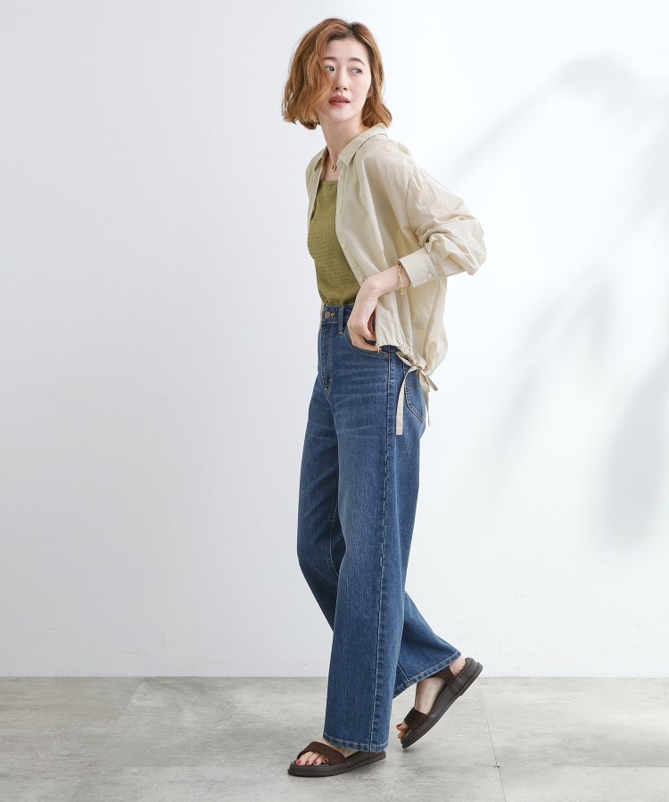 グローブ(grove)のクロップドシアーシャツ7