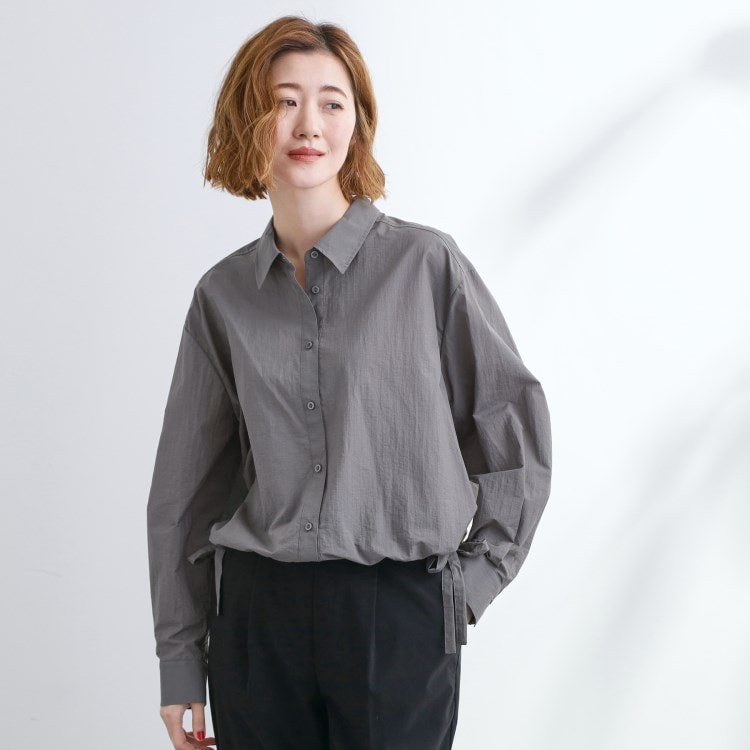 グローブ(grove)のクロップドシアーシャツ シャツ・ブラウス