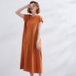 グローブ(grove)の【冷感・UV】モクロディフレンチスリーブワンピース オレンジ(067)